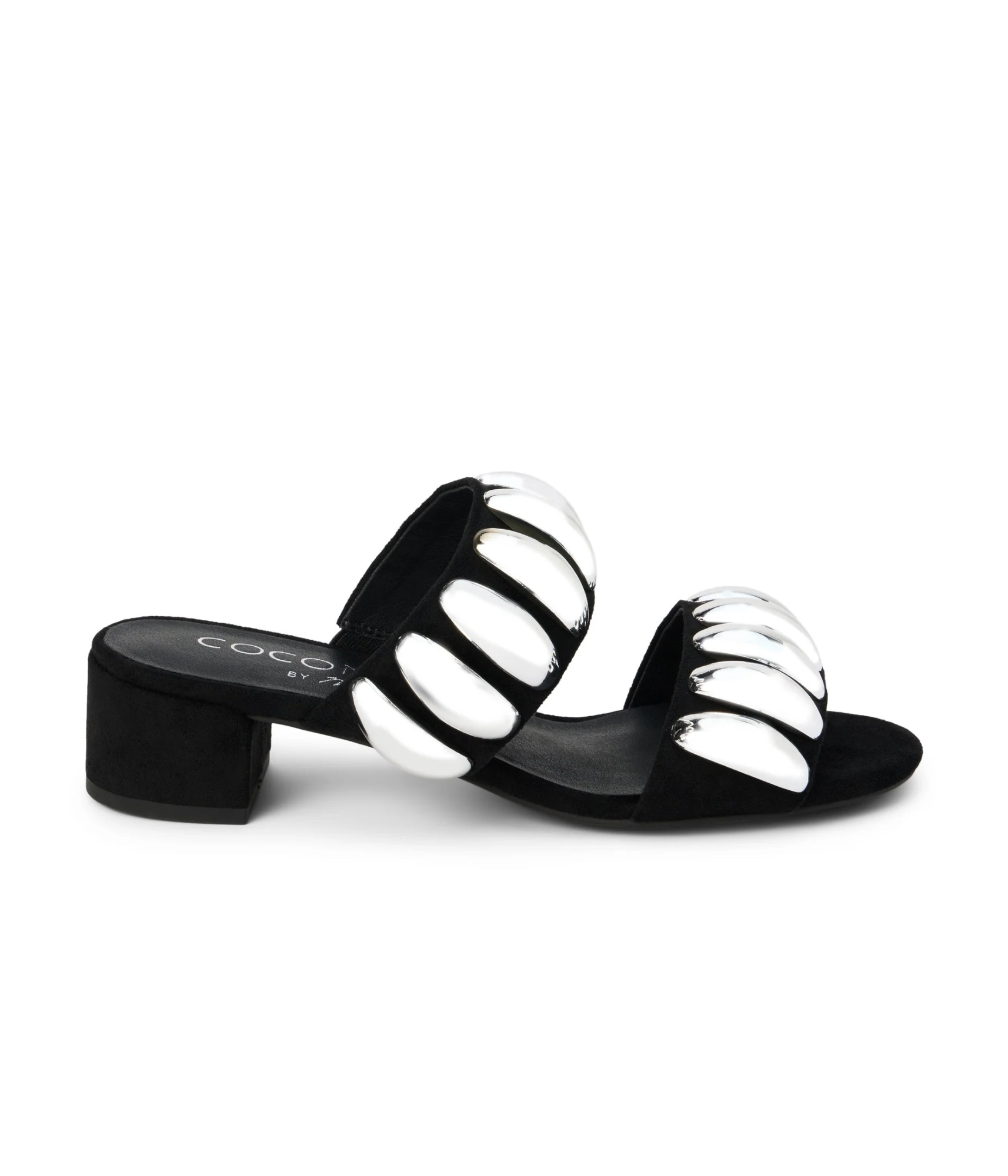 Dome Slide Sandals in Black