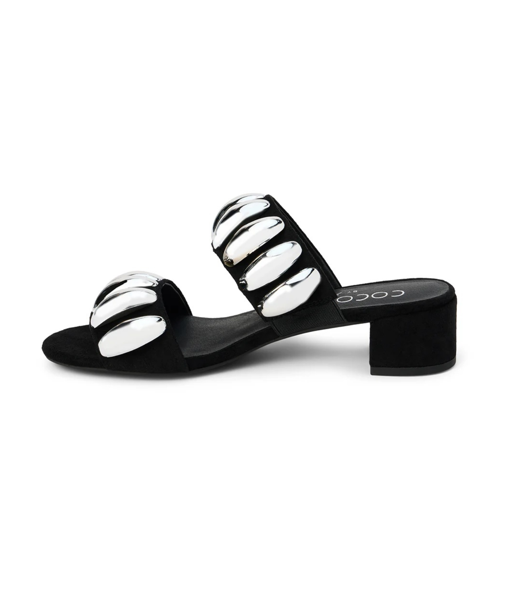 Dome Slide Sandals in Black