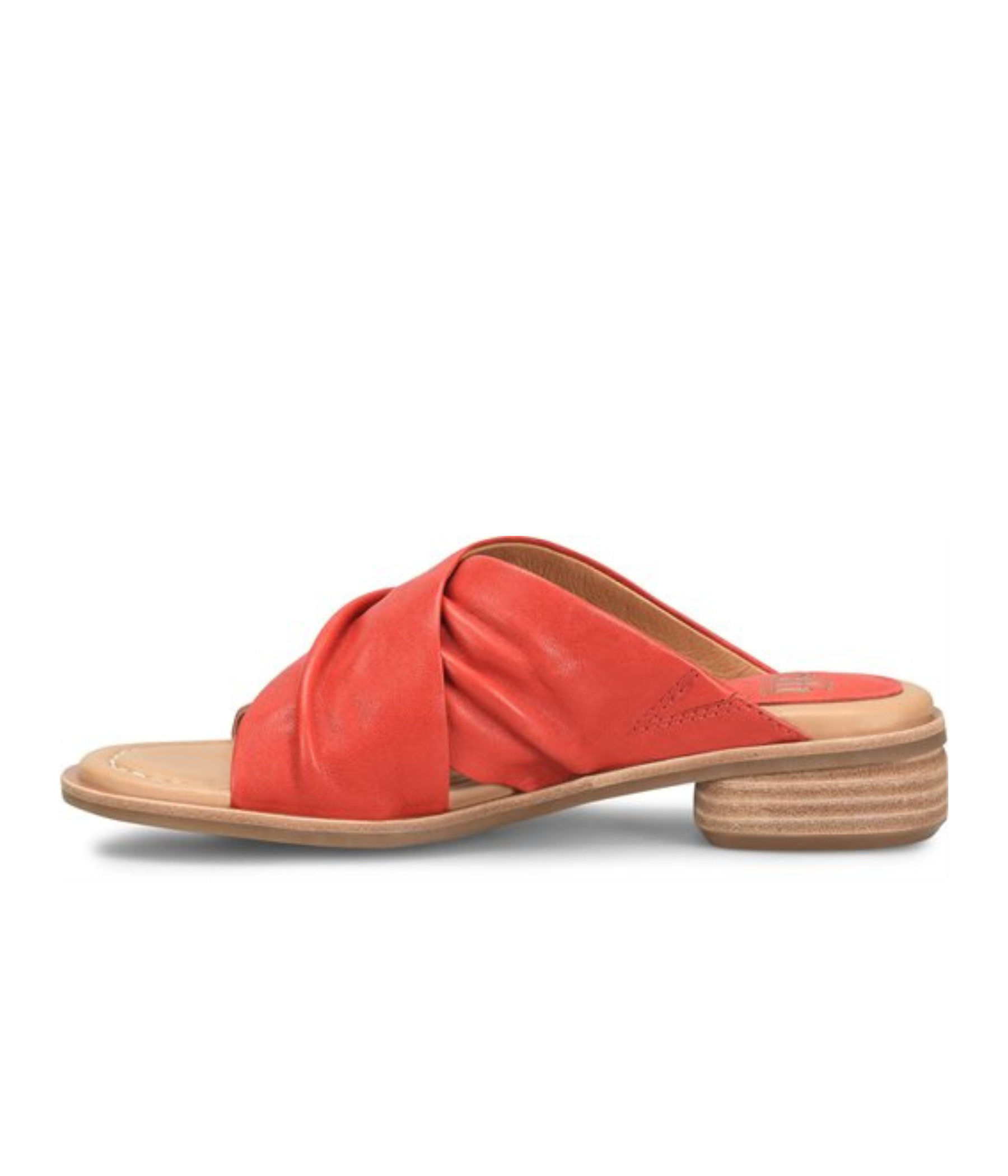 Fallon Leather Slide Sandal in Coral by Sofft Shoes