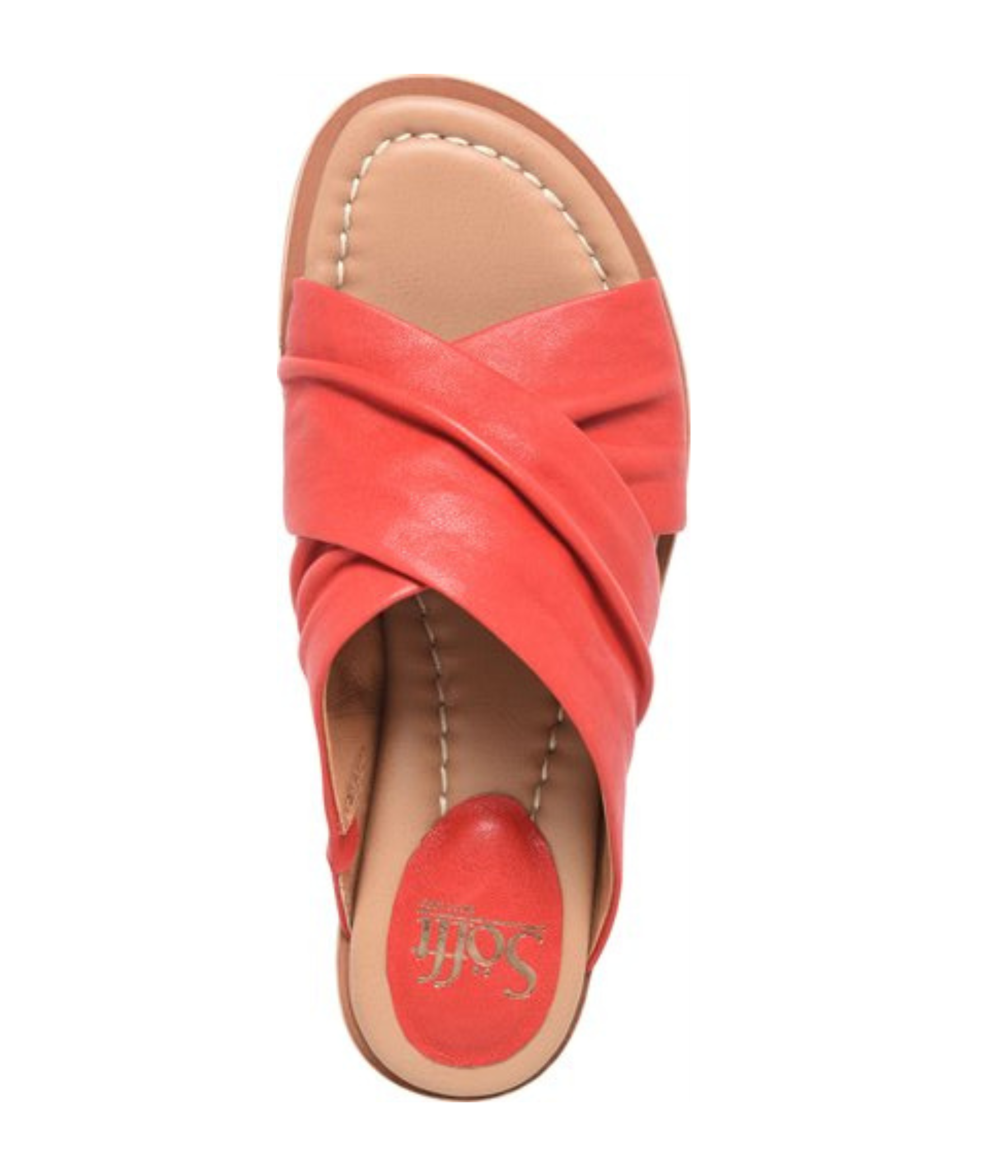 Fallon Leather Slide Sandal in Coral by Sofft Shoes