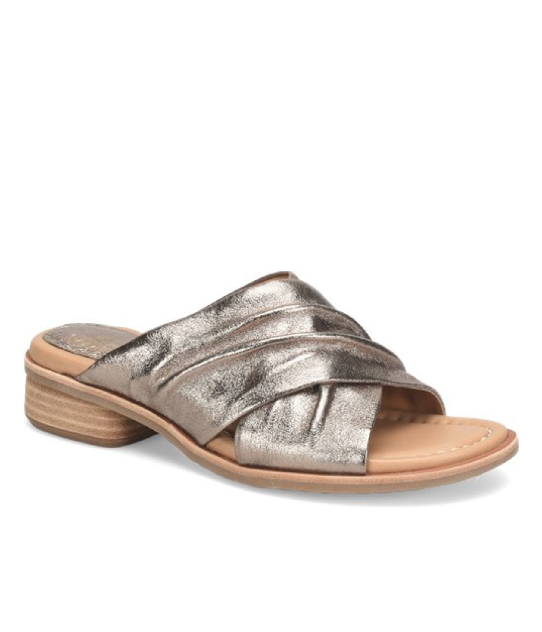 Fallon Leather Slide Sandal in Bronze by Sofft Shoes