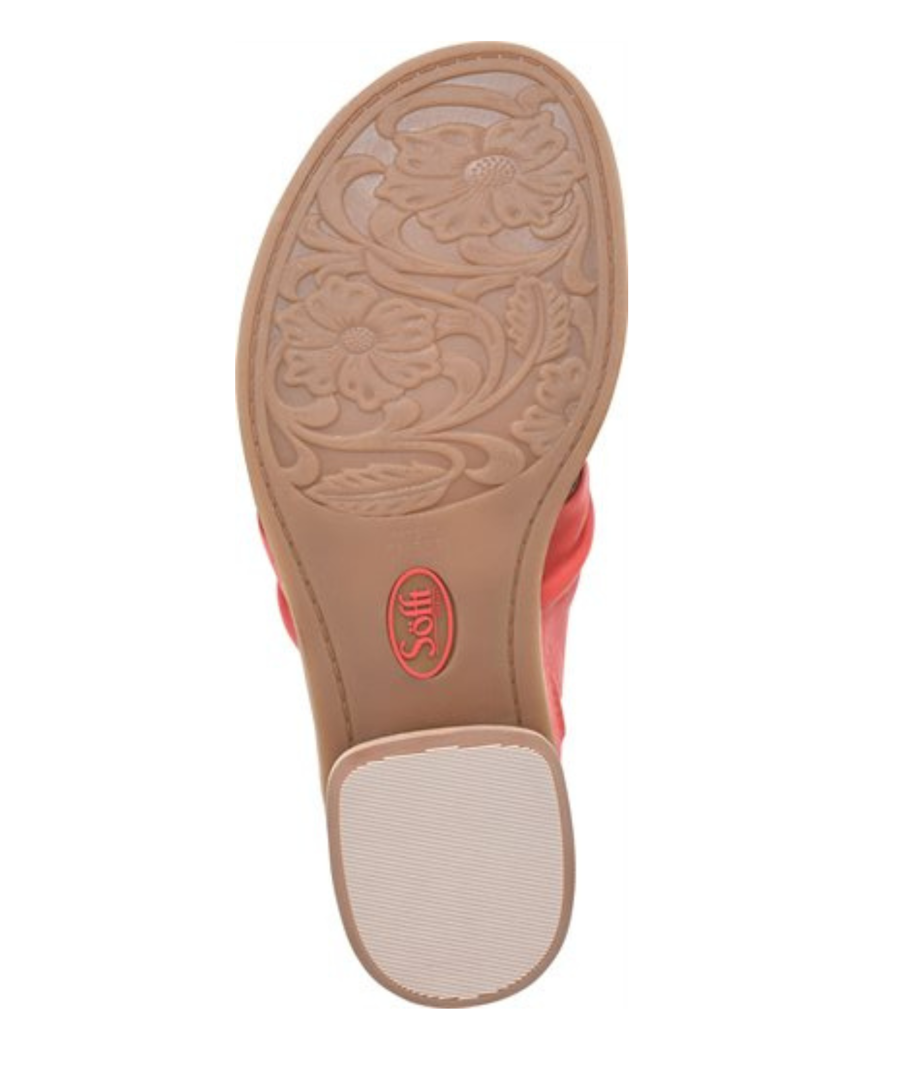 Fallon Leather Slide Sandal in Coral by Sofft Shoes