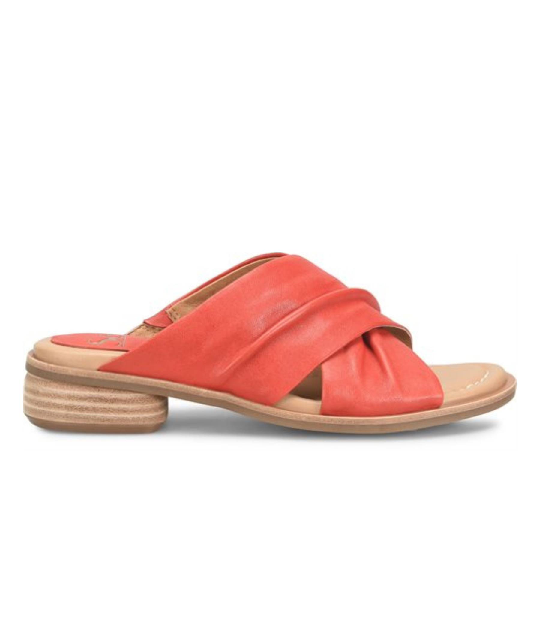 Fallon Leather Slide Sandal in Coral by Sofft Shoes