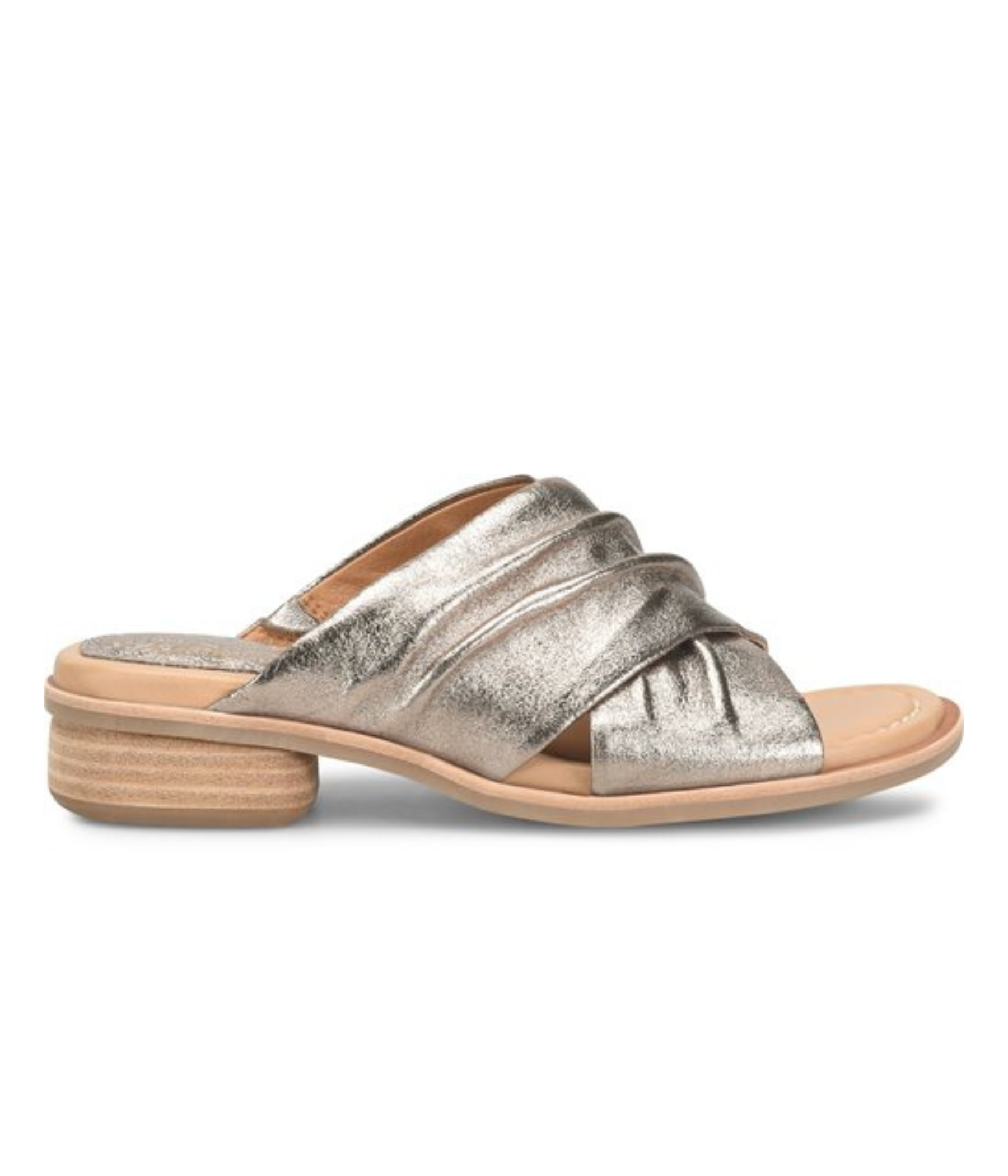 Fallon Leather Slide Sandal in Bronze by Sofft Shoes