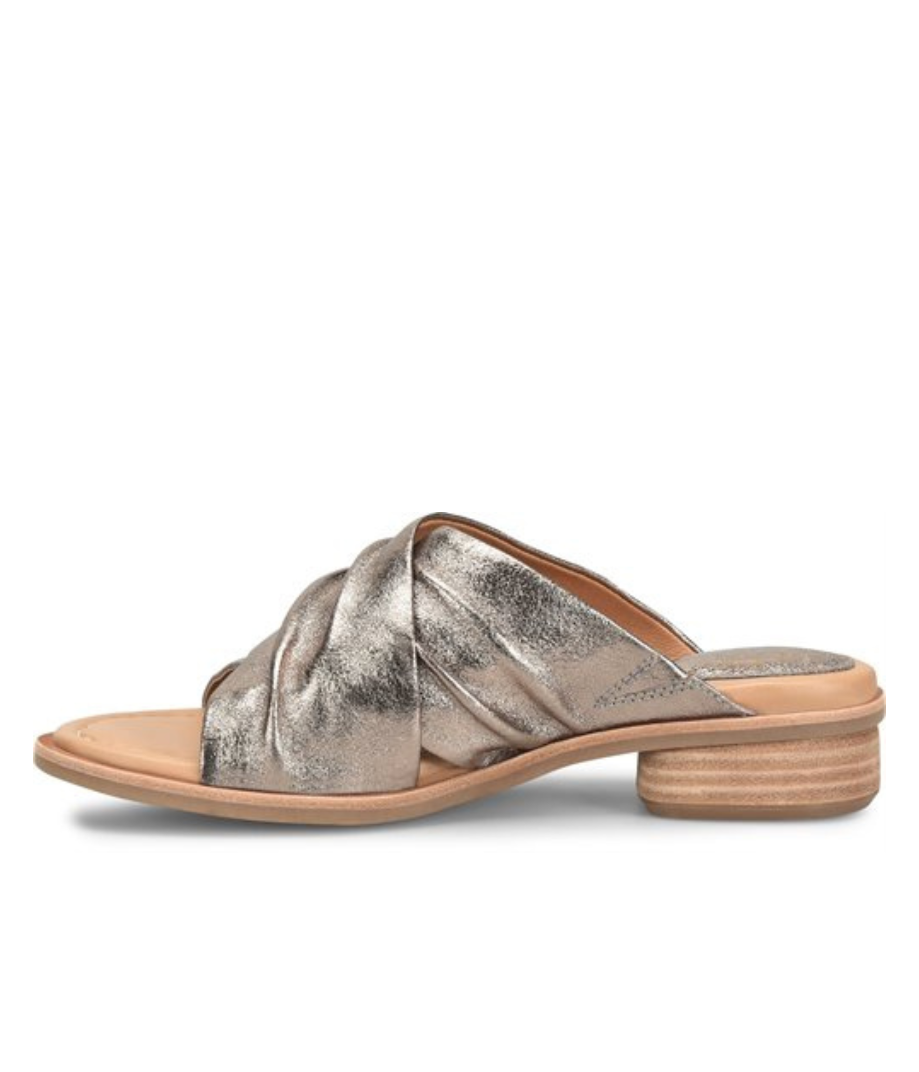 Fallon Leather Slide Sandal in Bronze by Sofft ShoesFallon Leather Slide Sandal in Bronze by Sofft Shoes