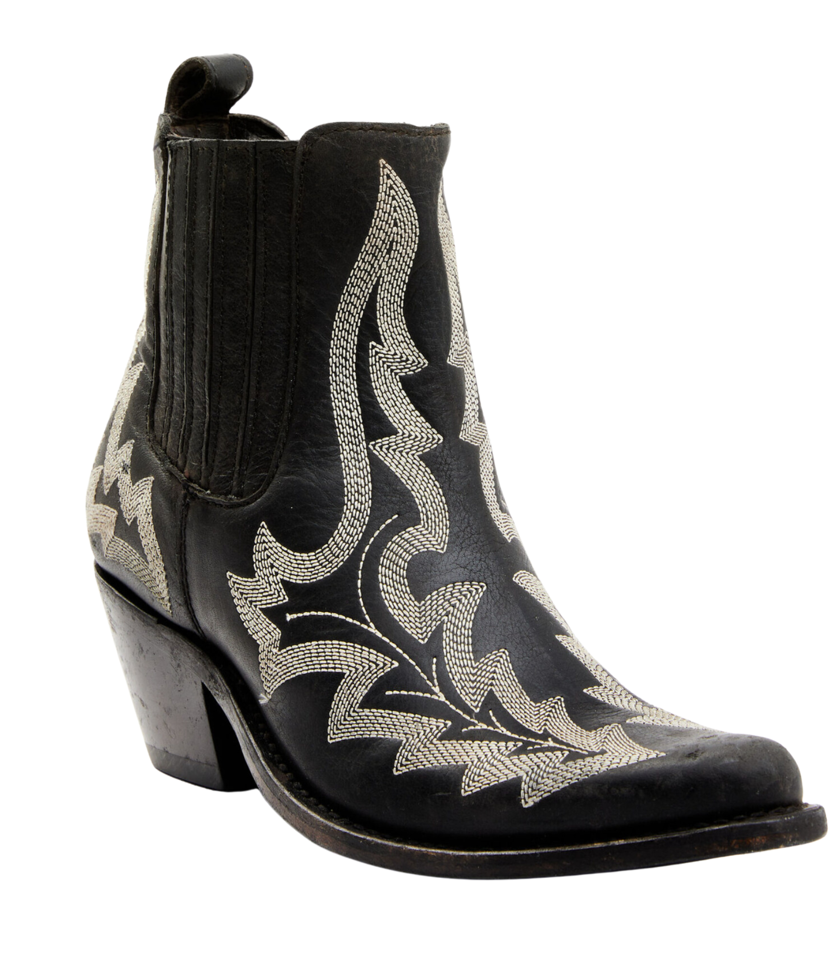 Simone Stitched Ankle Boot in Black