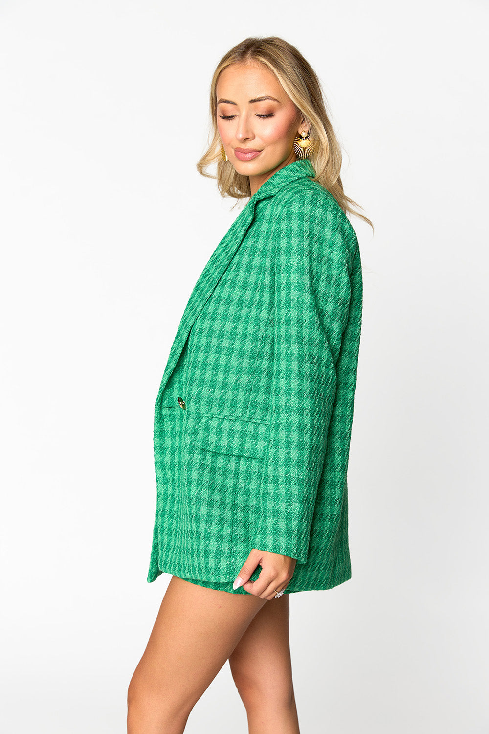 Avery Oversized Blazer in Ivy