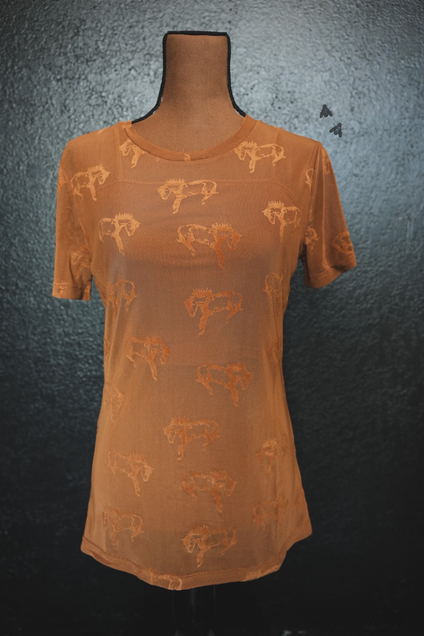 Buck Fifty Mesh T Shirt in Saddle