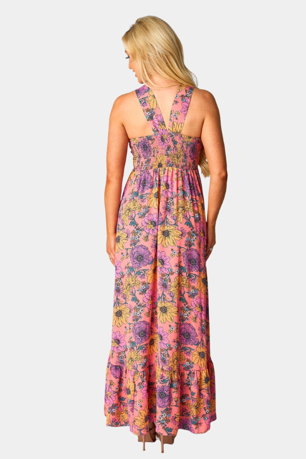 Charlotte Halter Maxi Dress in Nectar