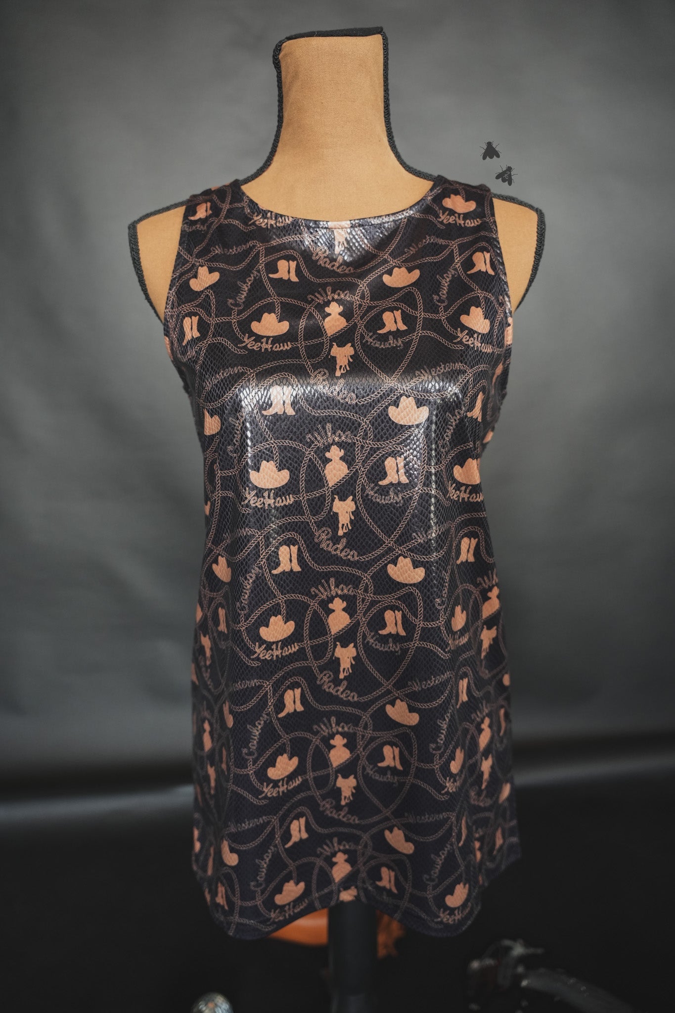 The Western Way Snakeskin Tank in Black