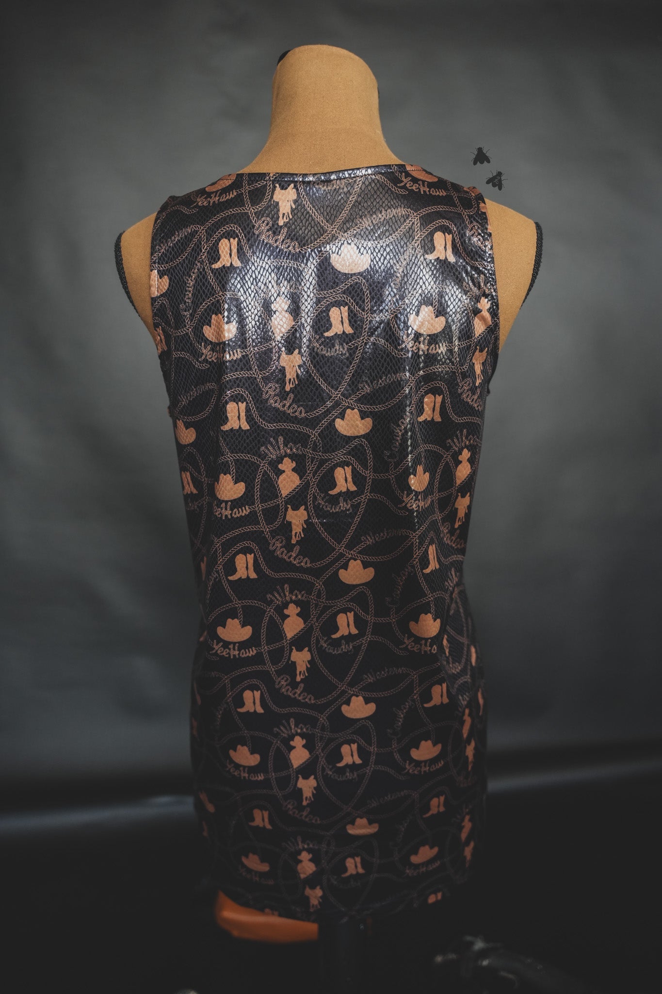 The Western Way Snakeskin Tank in Black