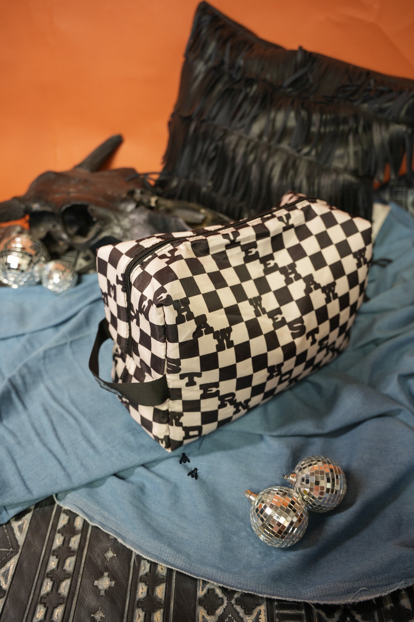 Western Check Traveler Bag