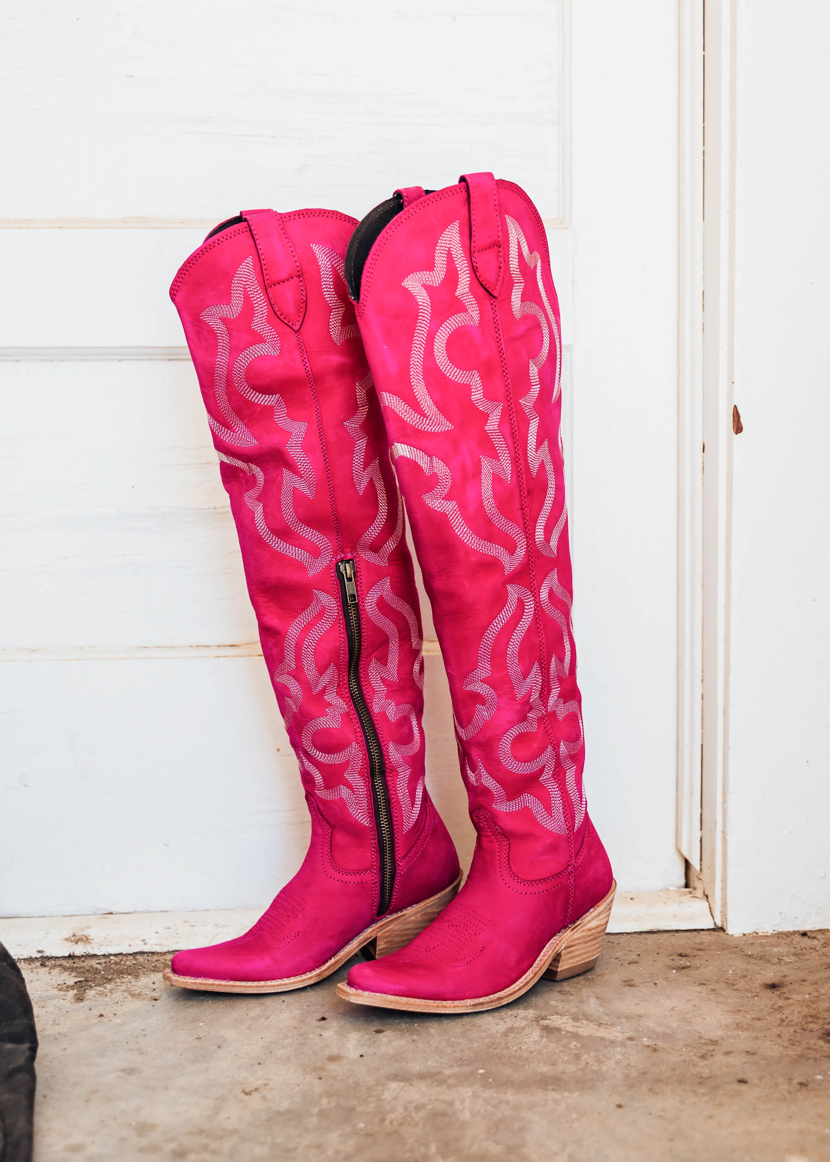 Alyssa Tall Boots in Fuchsia