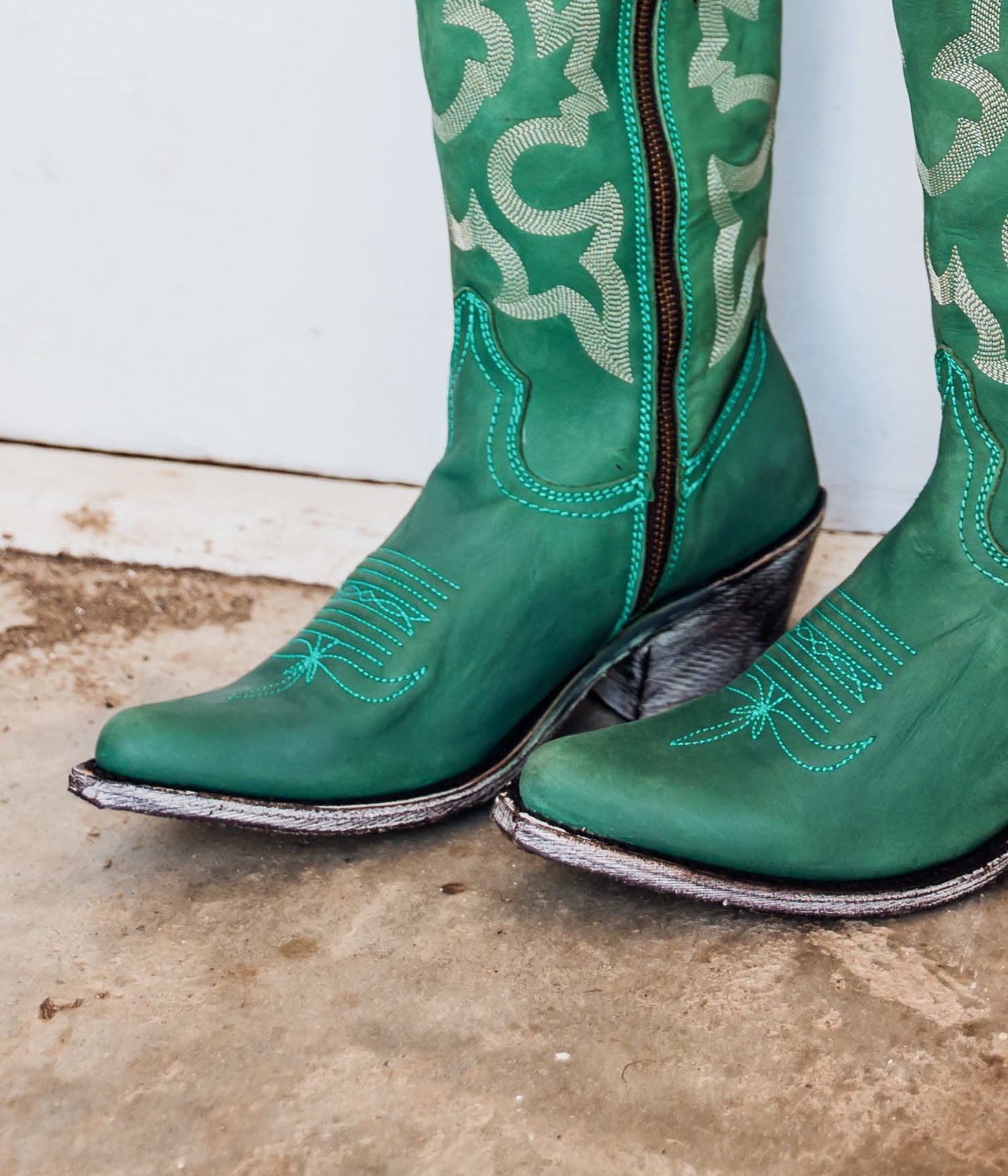 Alyssa Tall Turquoise Suede Boots