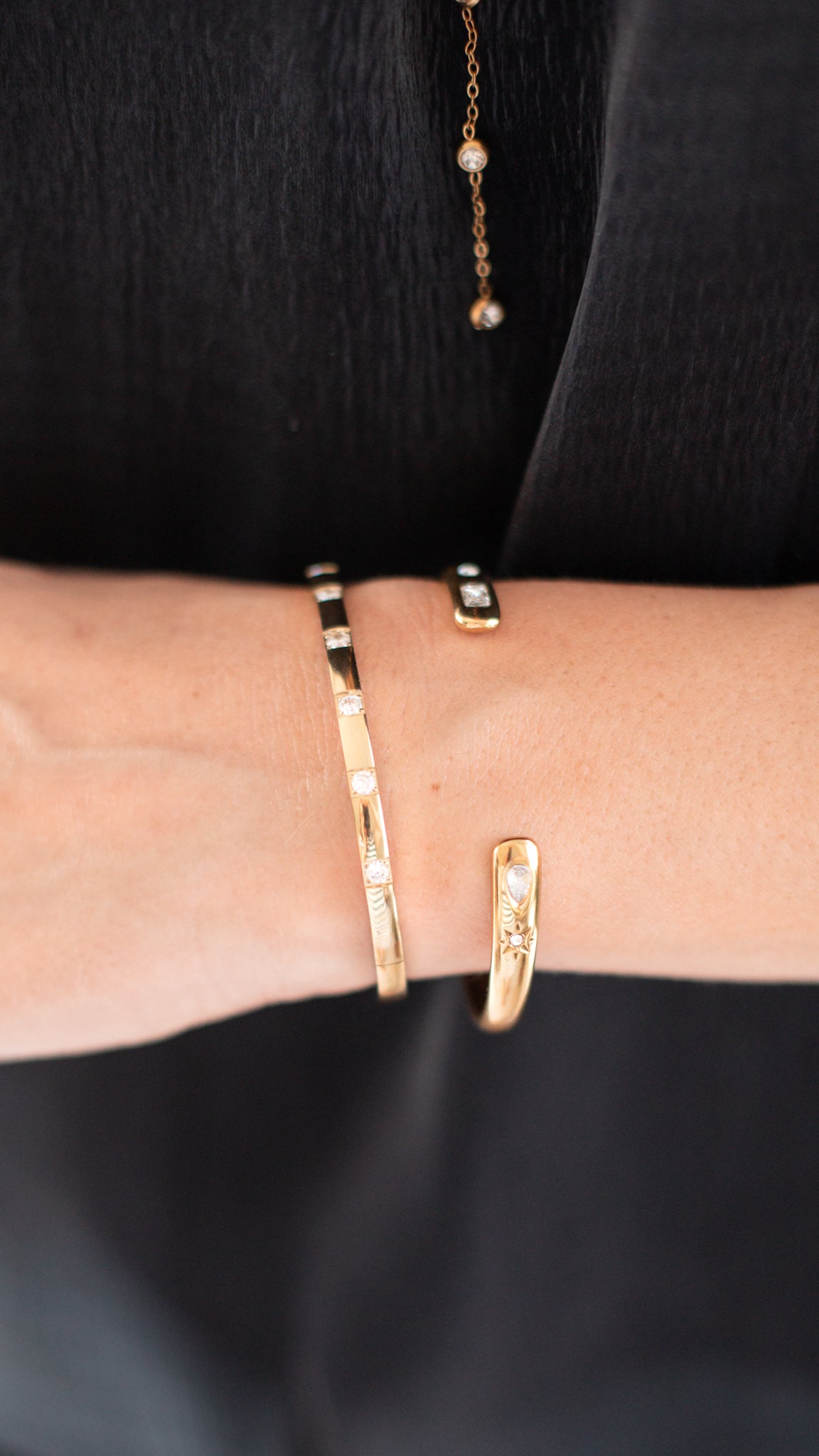 Jordan Open Bangle in 18K Gold