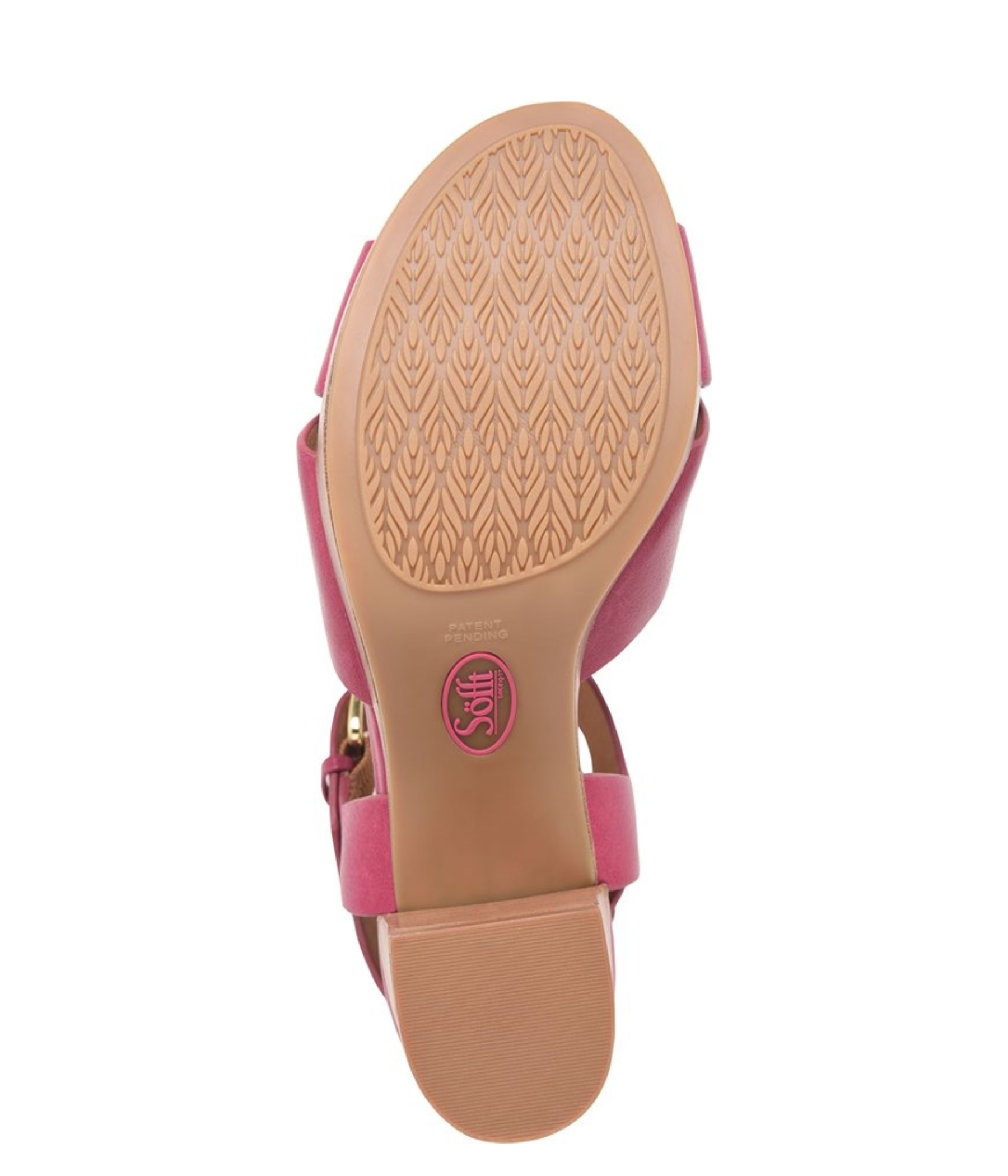 Lacie Italian Leather Heeled Platform Sandal in Pink Red Raspberry by Sofft Shoes