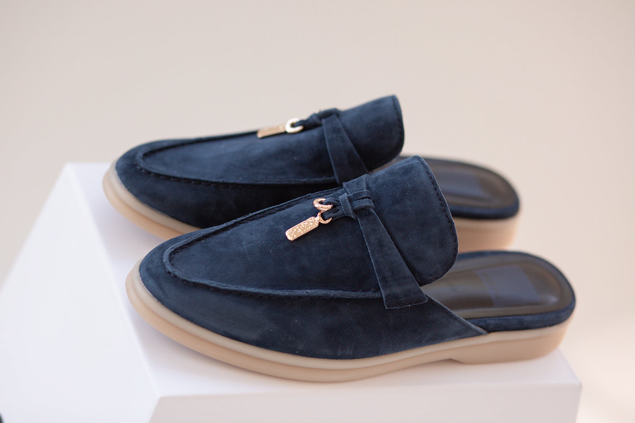 Dolce Vita Lasail Flats in Navy Blue Suede