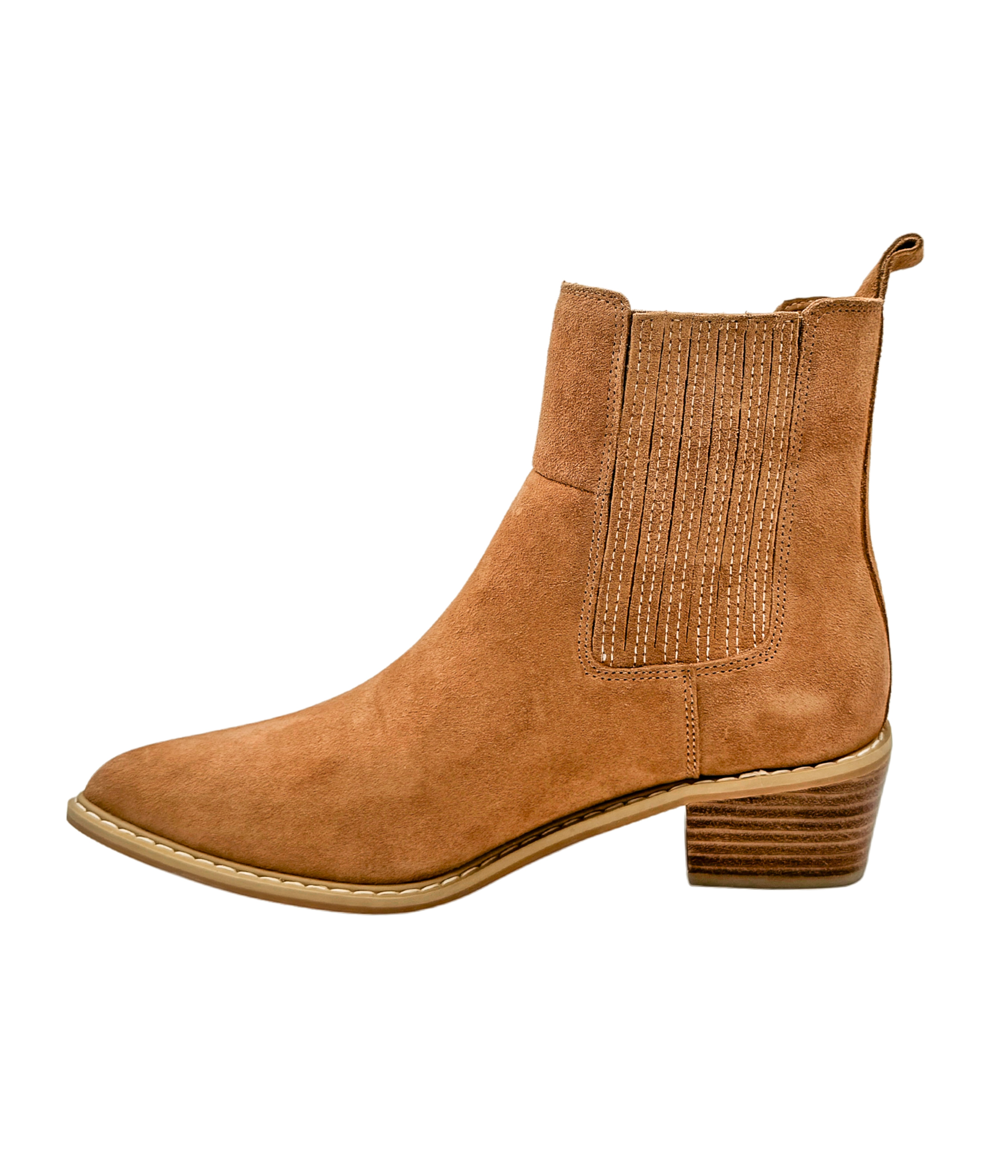 Leonor Suede Ankle Boot in Tan