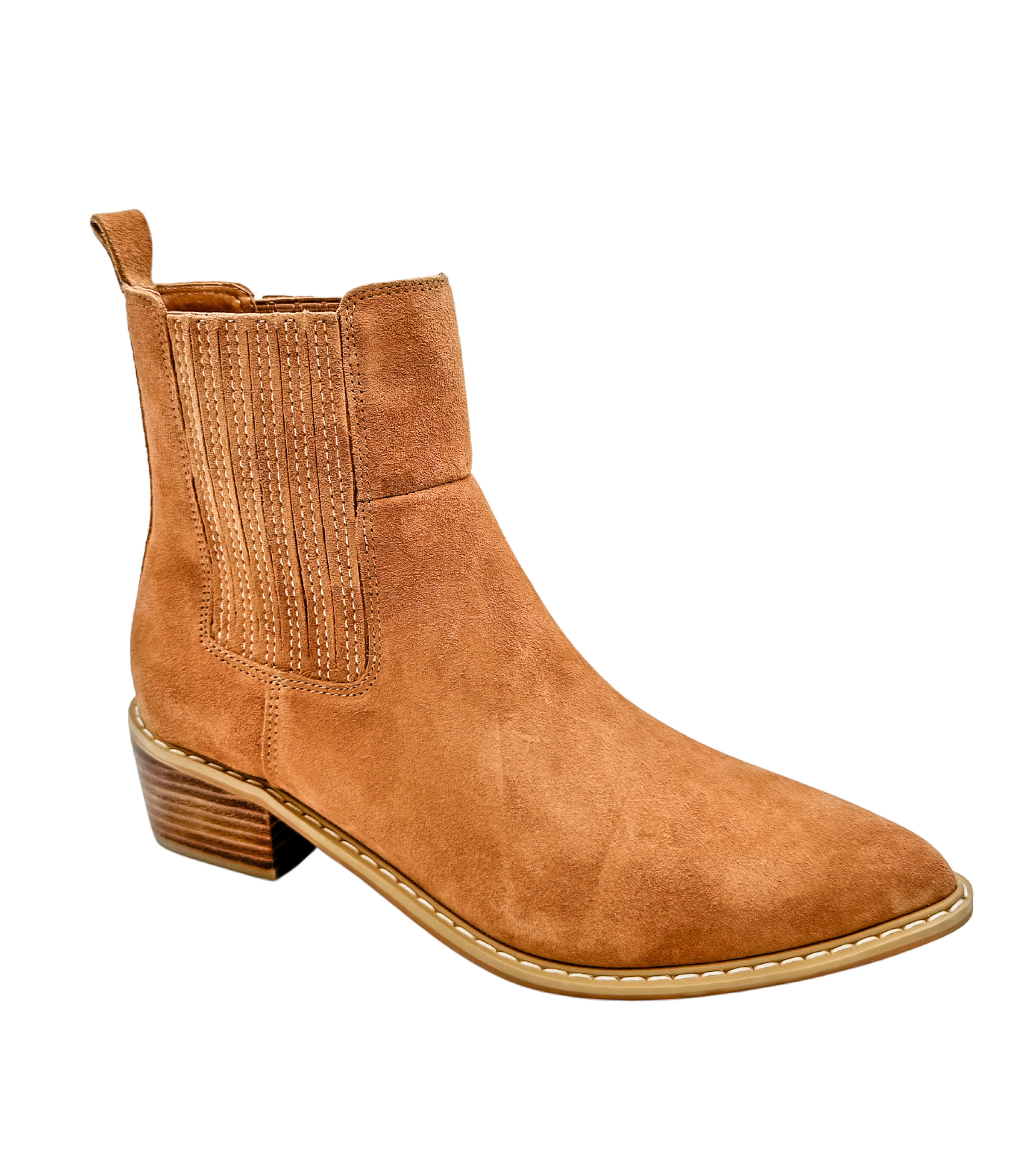 Leonor Suede Ankle Boot in Tan