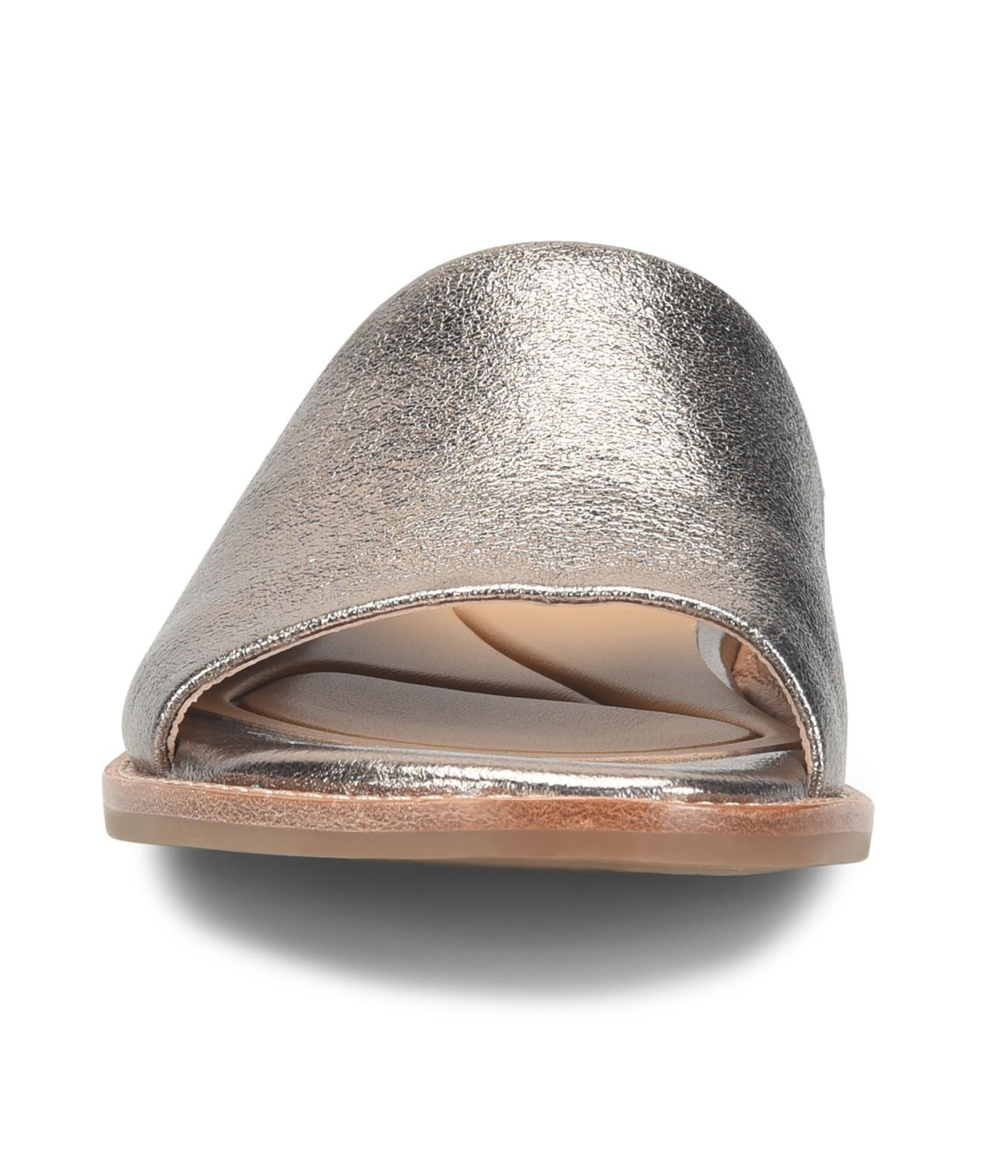 Noble Italian Leather Slide Sandals in Silver Bronze by Sofft Shoes