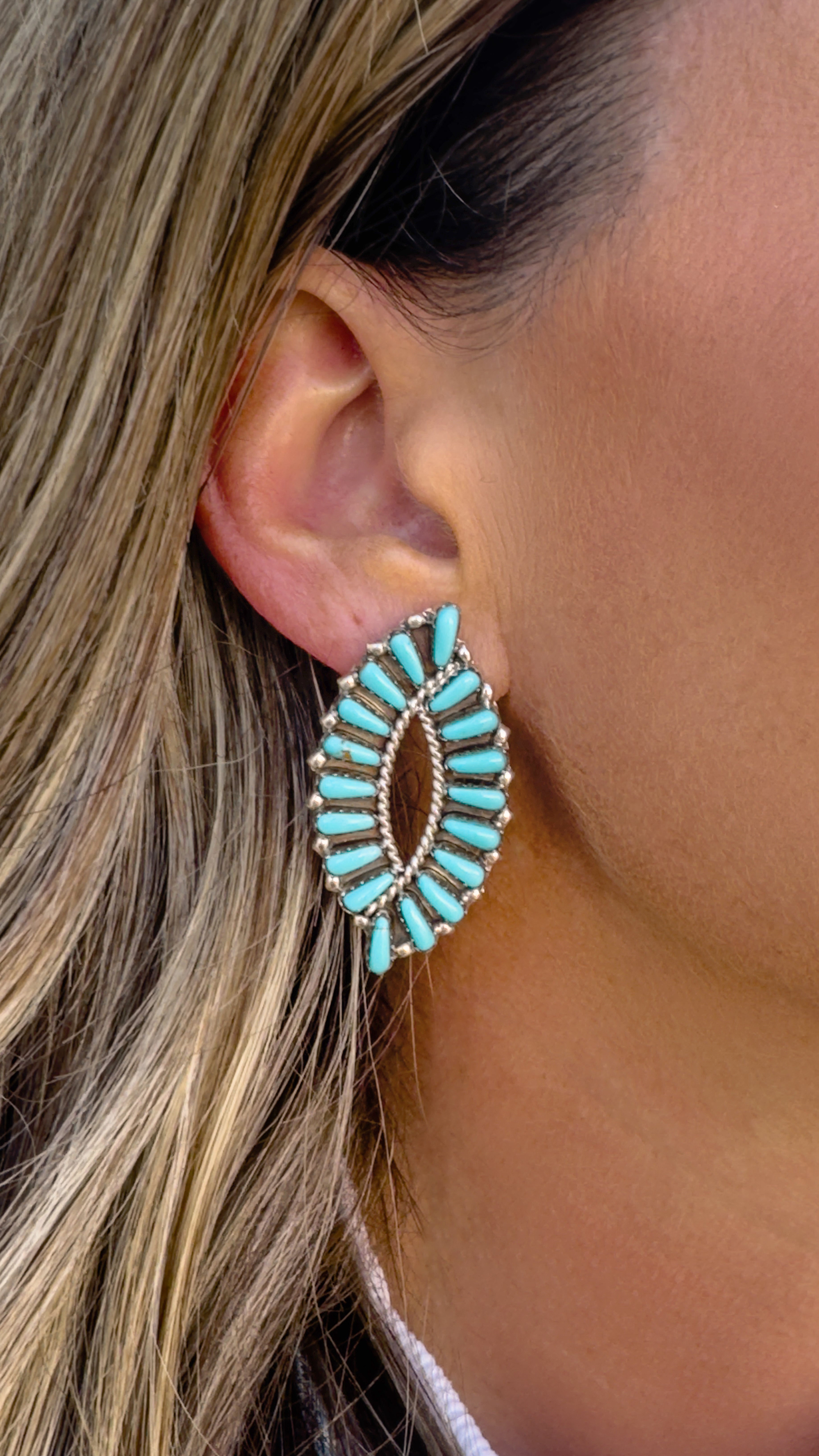 Pecos Authentic Turquoise Earrings