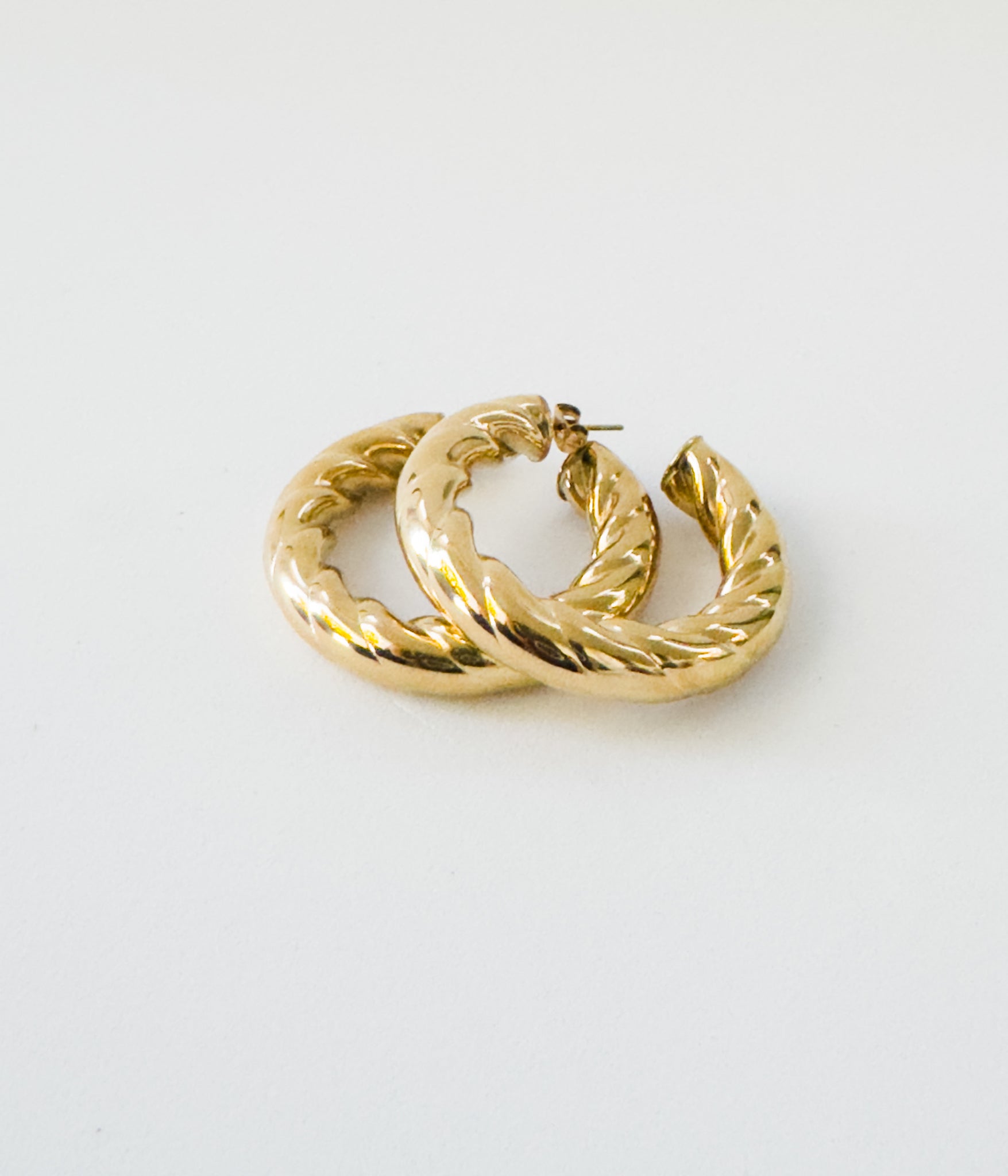 Reese 18K Gold Plated Twisted Hoops