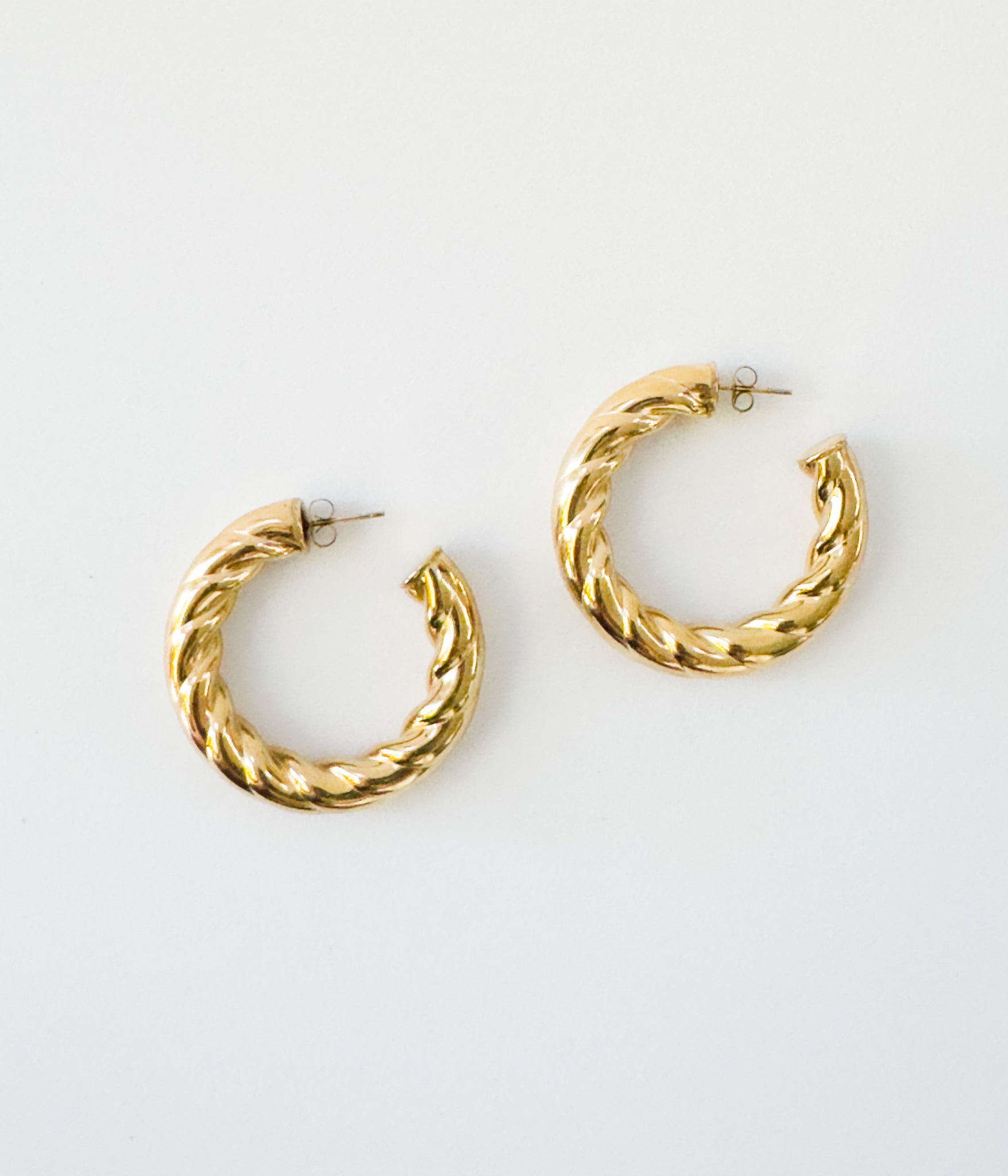 Reese 18K Gold Plated Twisted Hoops