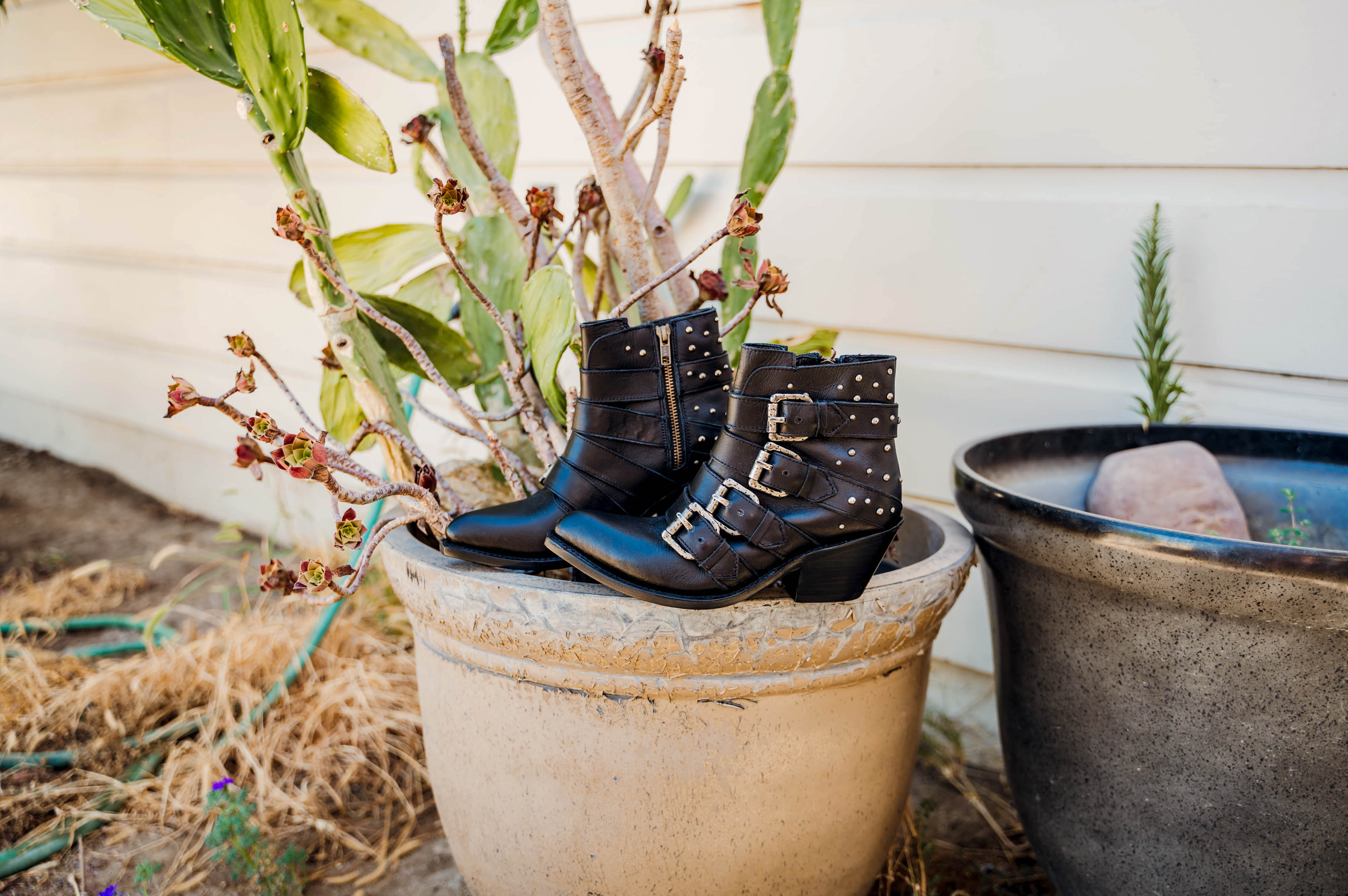 Rocker Ankle Boots in Black