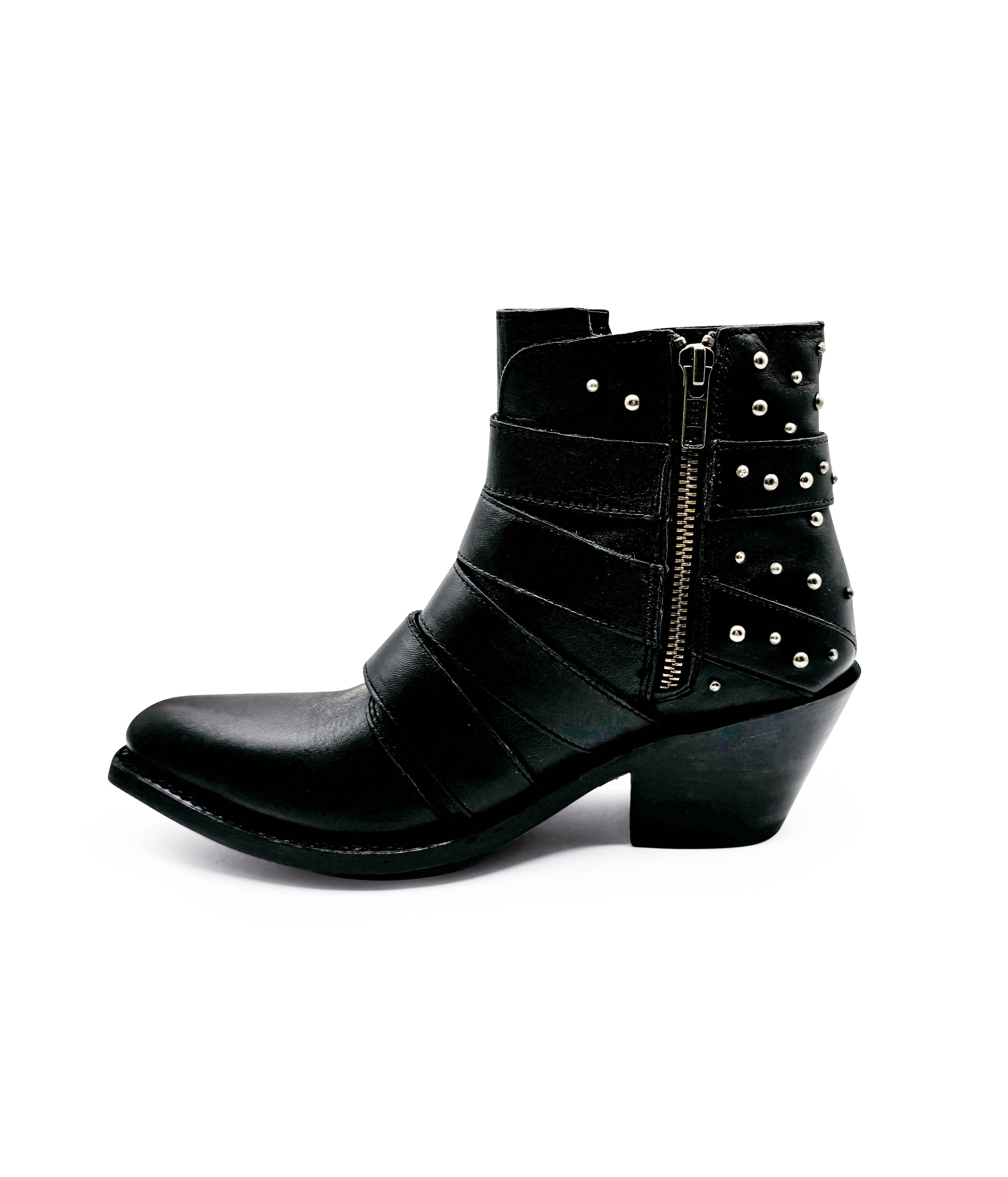 Rocker Ankle Boots in Black