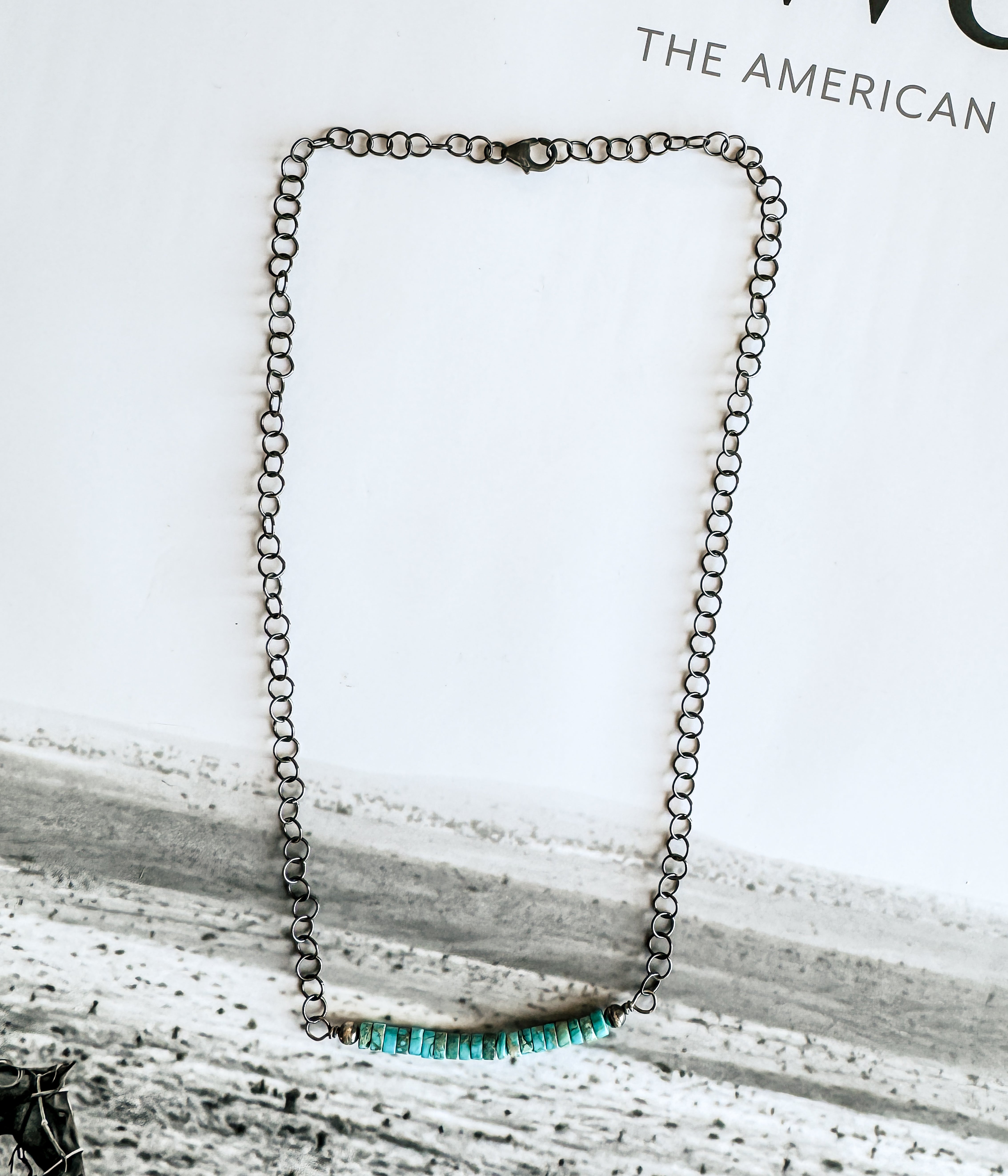 Kingman Turquoise Chain Necklace