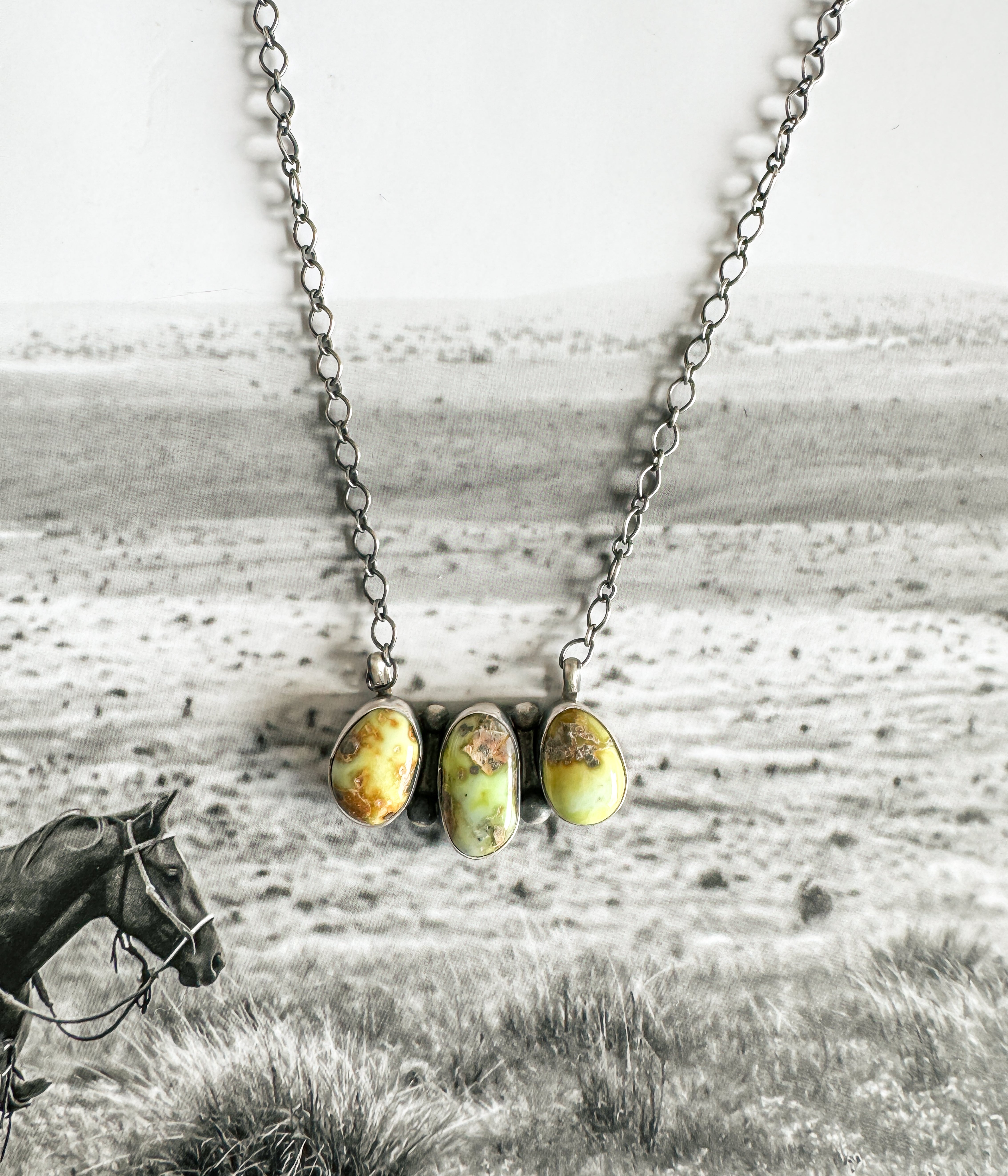 Three Stone Palomino Necklace