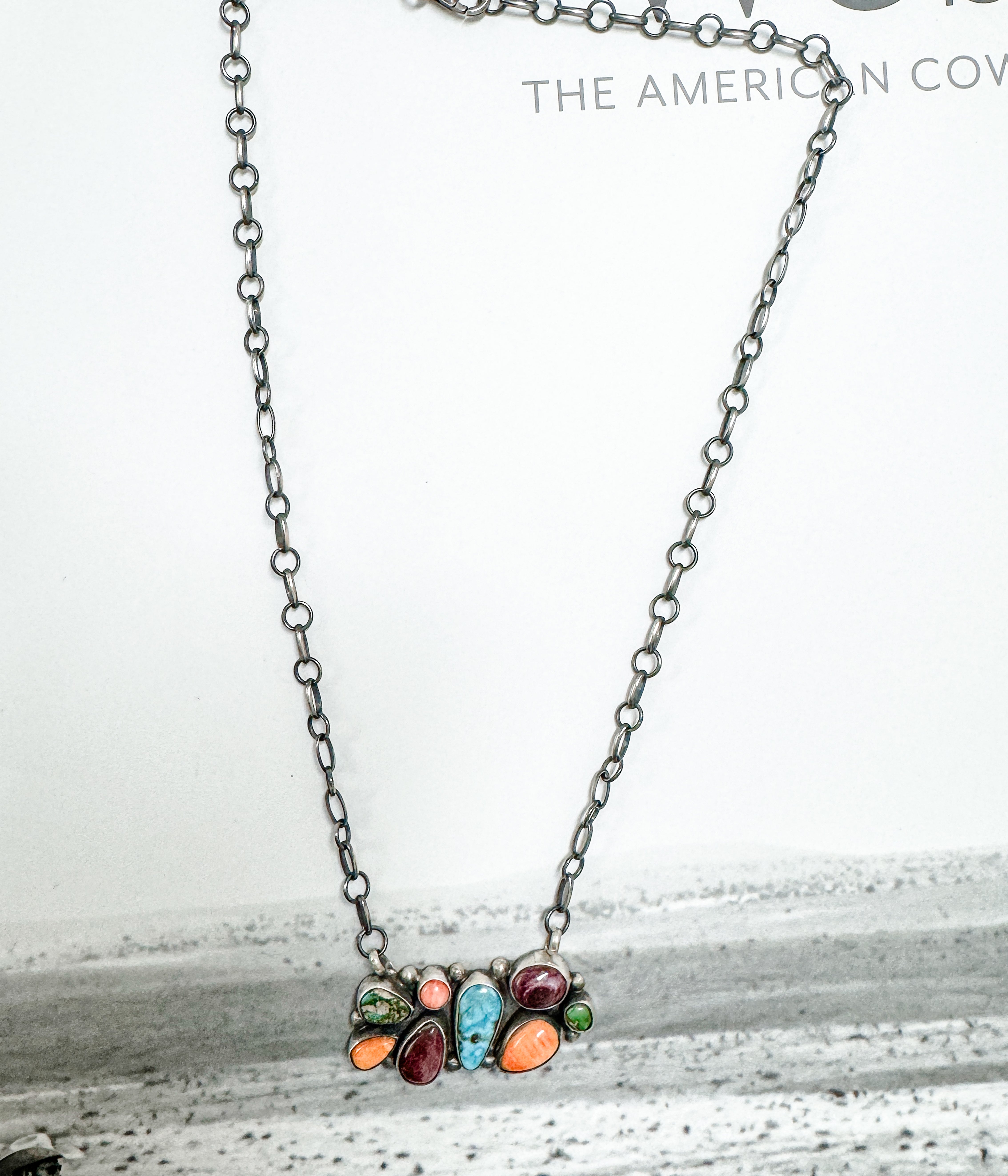 Eight Stone Multi Color Necklace