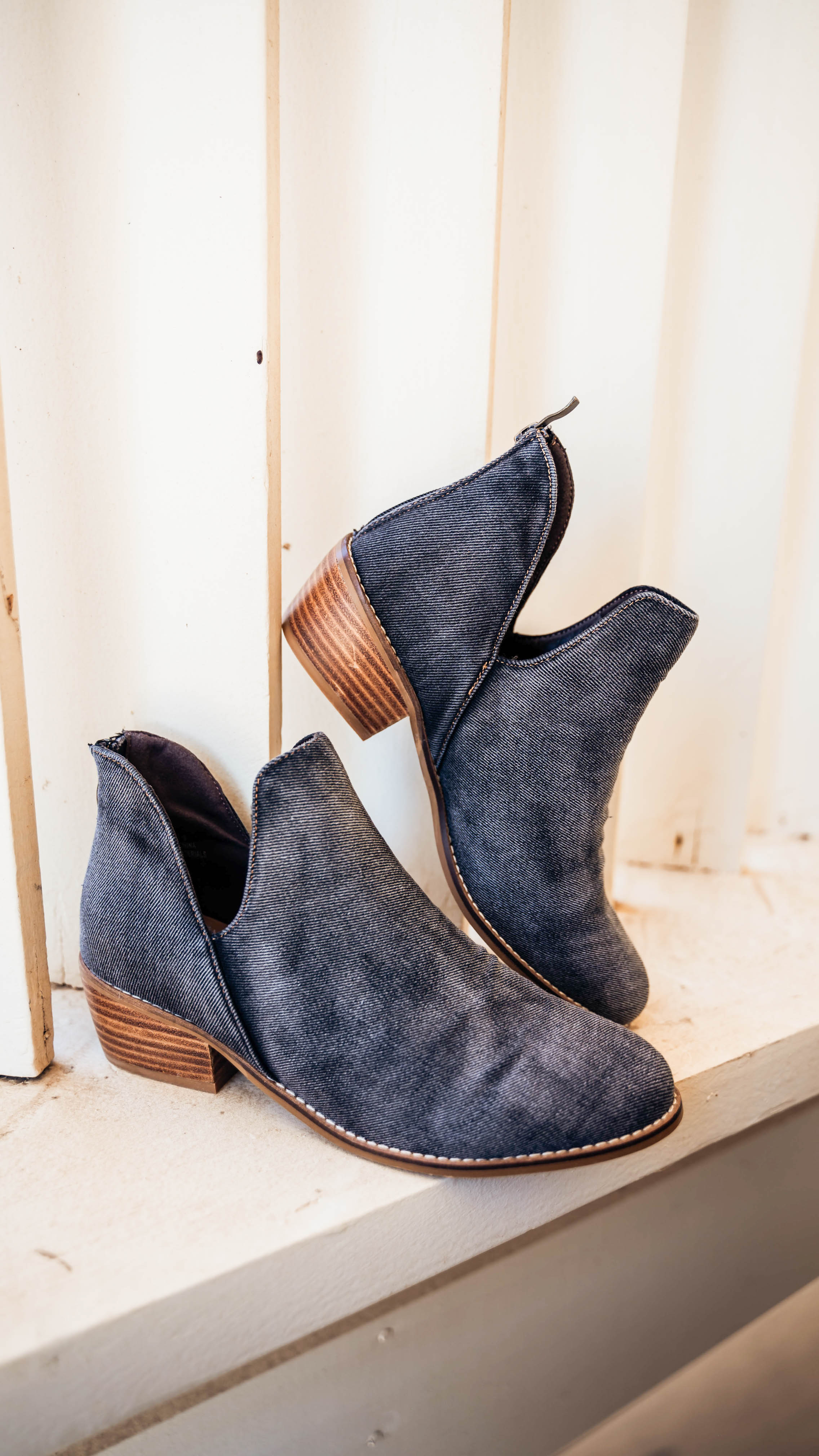 Vanish Bootie in Blue Denim